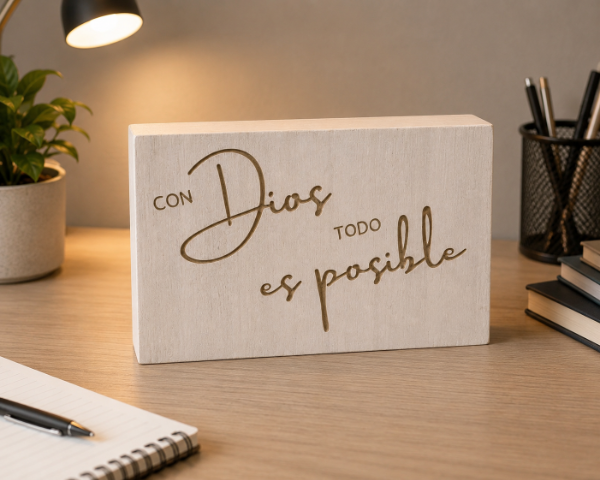 Producto - PROMO Adorno de madera para escritorio (20 x 13 cm)
