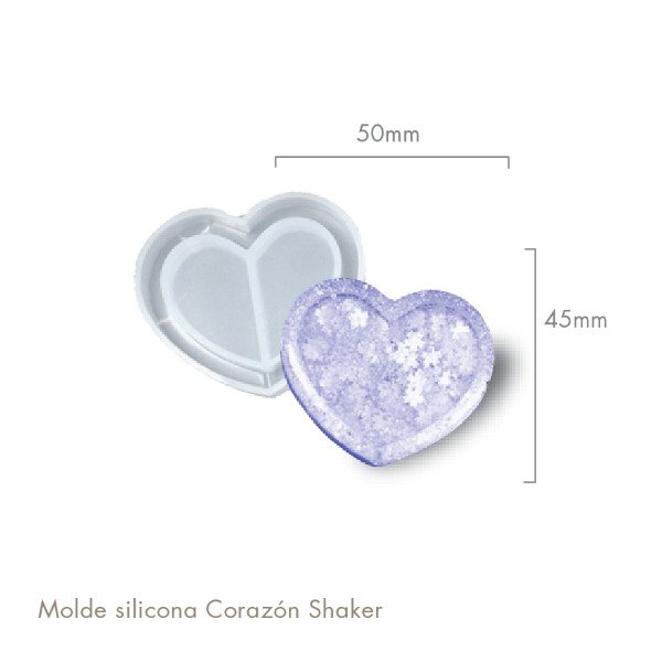 Producto - Molde silicona Corazón Shaker