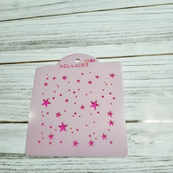 Producto - St 5504  Stencil estrellas  de 10x10 cm
