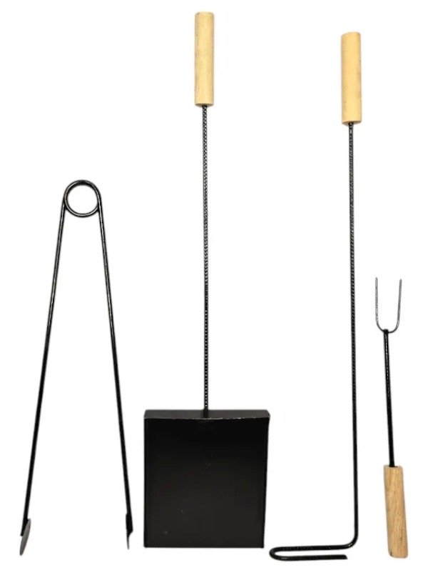 Producto - Kit de asado pala atizador pinza set x 4