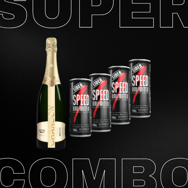 Producto - (combo 9) Chandon extra brut + 4 speed 250ml