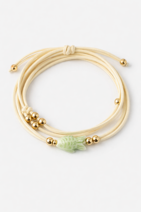 Producto - Collar choker beige pez