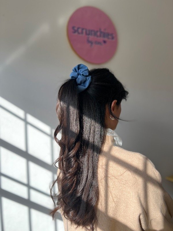 Producto - Scrunchie tropical azul aero - 1