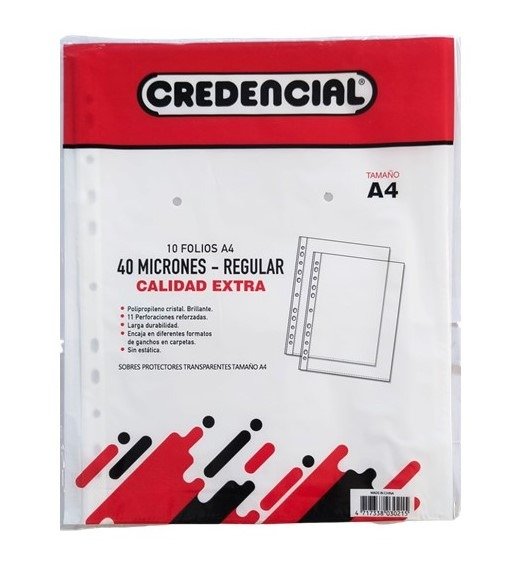 Producto - FOLIOS A4 CREDENCIAL P.P. x10u.