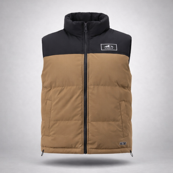 Producto - chalecos deportivos rellenos modelo HELIX terra y Negro