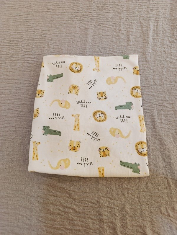 Producto - Manta recibidora estampada - Natural