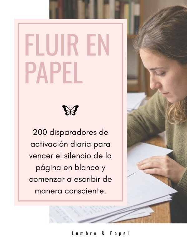 Producto - E-book "Fluir en Papel" - 200 disparadores de escritura consciente