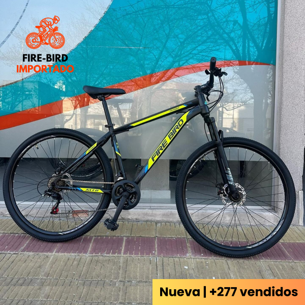 Producto - Fire Bird MTB (Negro+Verde) Rodado 29-26-24