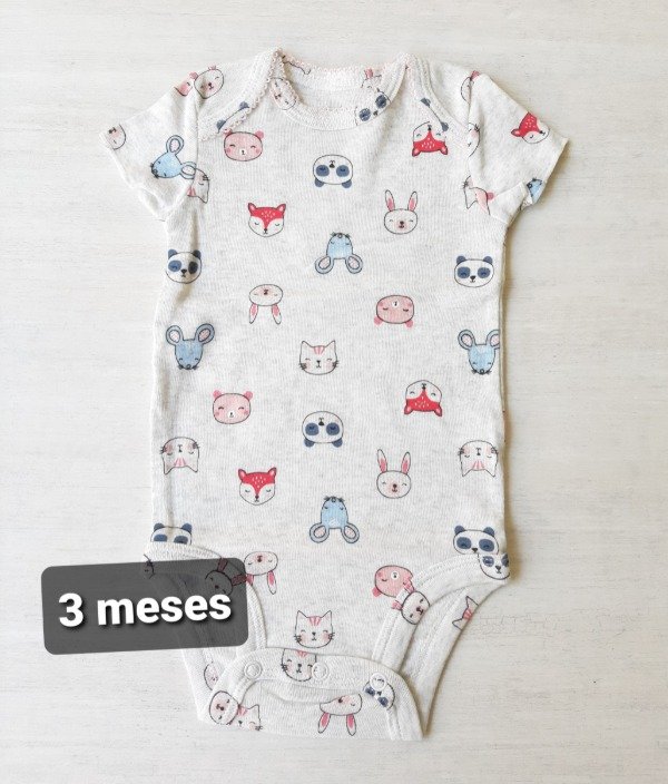 Body carters manga corta 3 meses animalitos