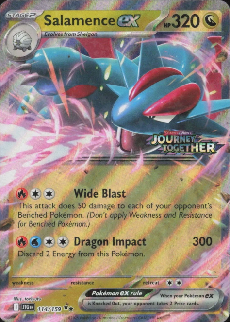 Producto - Salamence ex - 114/159 - Journey Together - Holo STAMPED PROMO