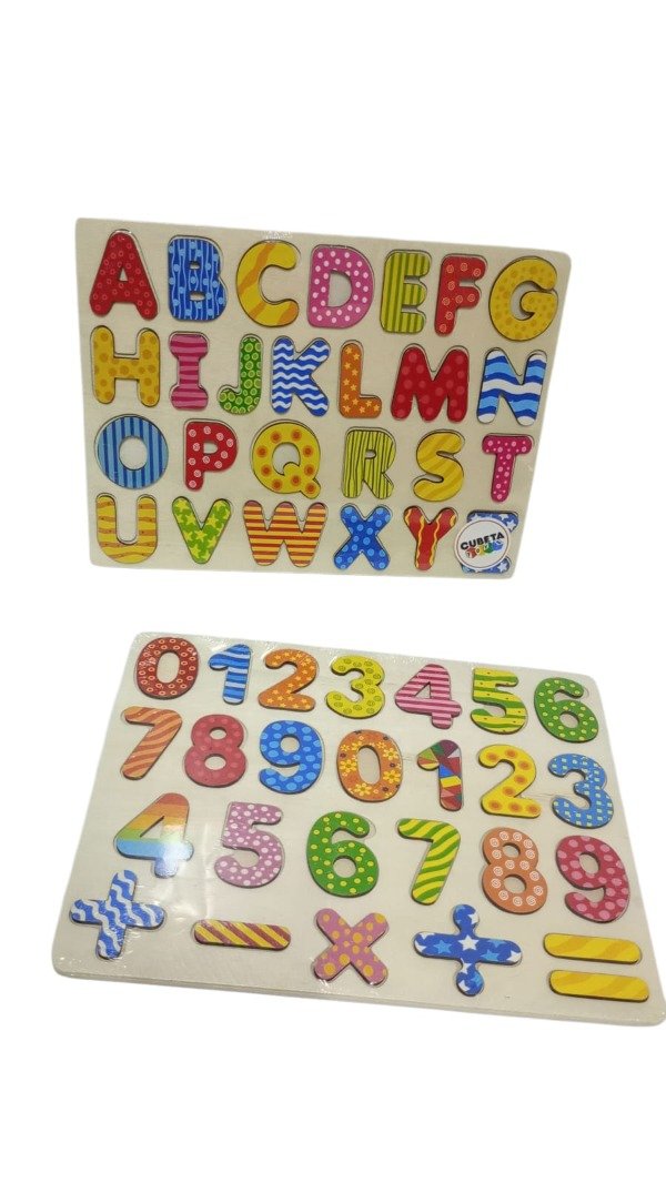 Producto - Encastre con letras y números didácticos en colores