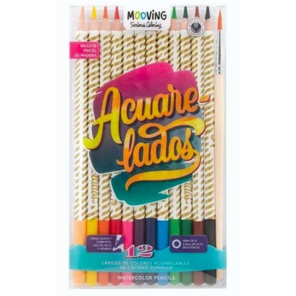 Producto - Pinturita MOOVING Coloring - Acuarelables x 12