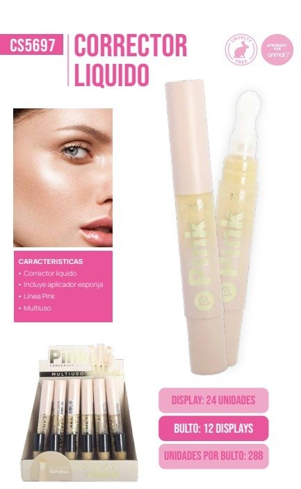 Producto - CORRECTOR LÍQUIDO CON ESPONJA - PINK 21