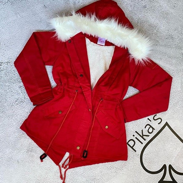 Parka roja con gorro de Vero Moda - Comprar Online