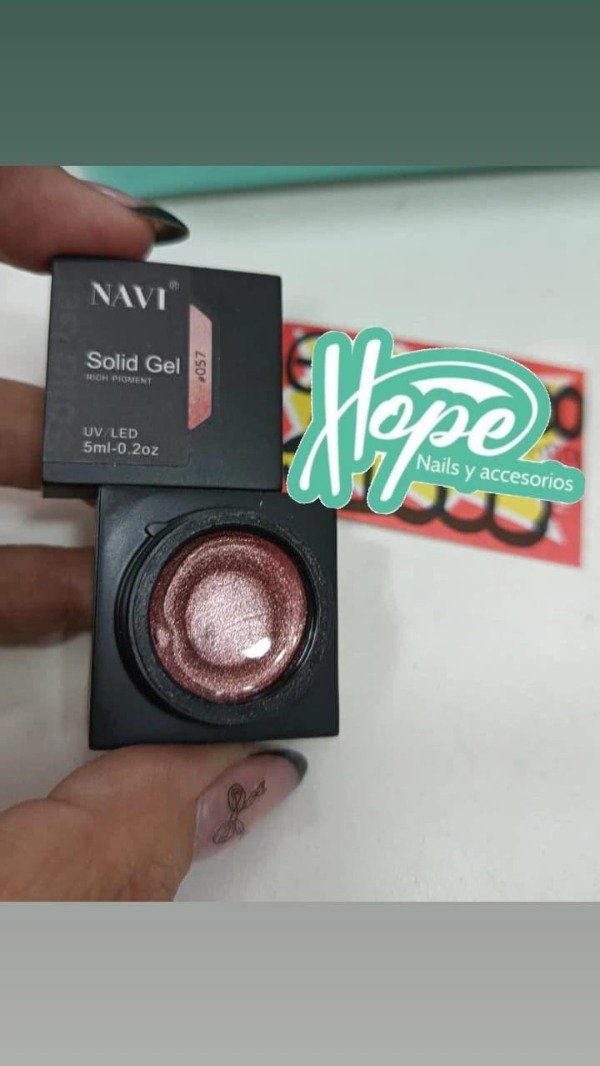 Producto - NAVI GEL SOLIDO ROSA METALIZADO