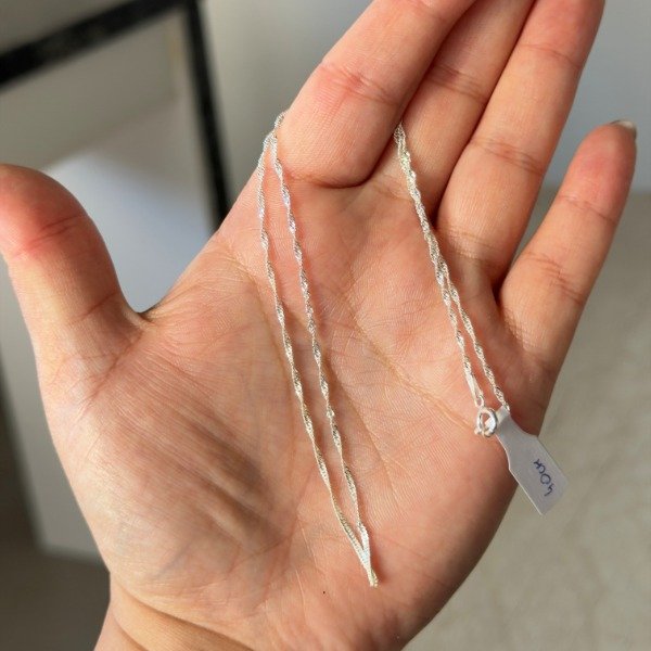 Producto - CADENA -PLATA 925- SINGAPUR 40cm