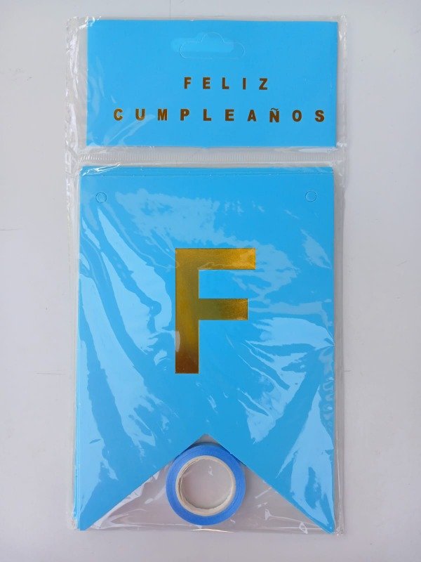 Producto - Banderín Básico "FC" Celeste