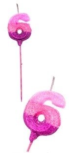 Producto - Vela Gibreada Degrade Rosa Número 6