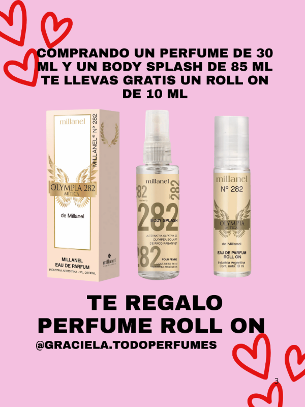 Producto - COMBO PERFUME  ALT DE OLYMPEA SOLAR 30 ML Y BODY SPLASH  CON ROLL  DE REGALO