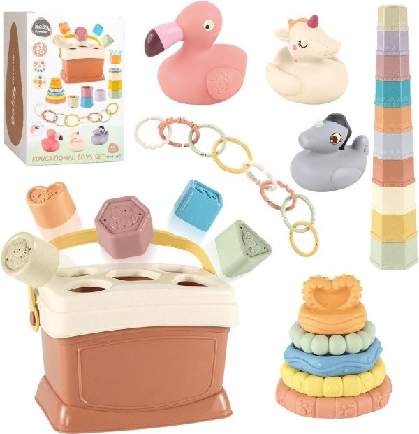 Producto - Baby Set 5 EN 1: ENCASTRE, APILABLE, CONEXIÓN y JUEGO EN EL AGUA