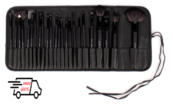 Producto - set de brochas con estuche ecocuero profesional