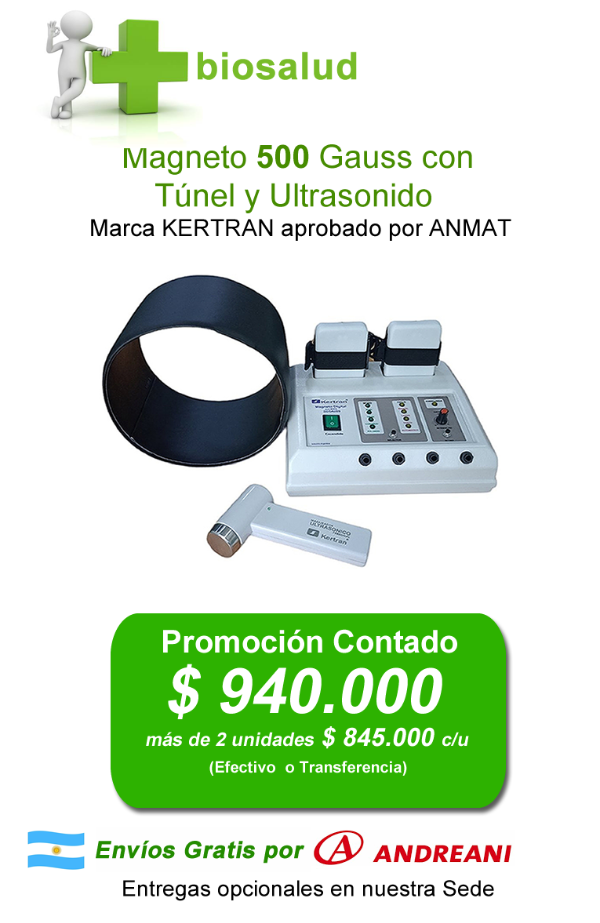 Producto - Magneto KERTRAN 500 Gauss, con Solenoides Planos + Ultrasonido Personal + Túnel