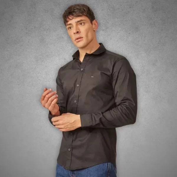 Producto - CAMISA ALGODÓN NEGRA