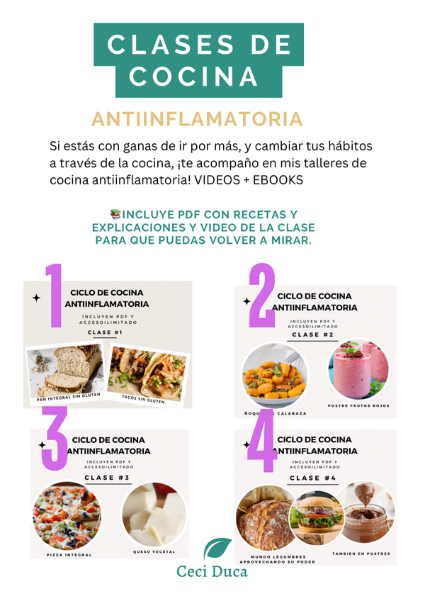 Producto - CICLO  ANTIINFLAMATORI0 12 talleres + libro