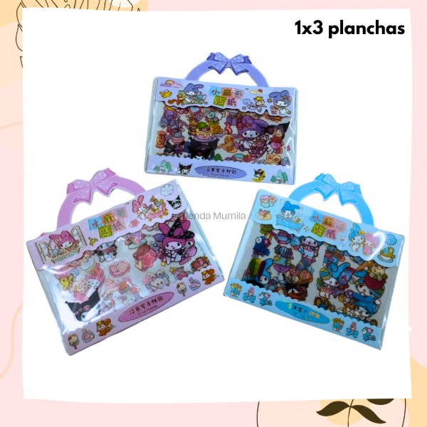 Producto - Plancha Stickers Kuromi My Melody valijita x3
