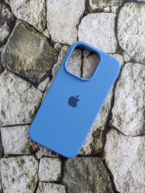 Producto - Funda silicone case logo Iphone 14 Pro azul