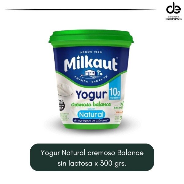 Producto - Yogur Natural sin azucar descremado Milkaut x 300 grs