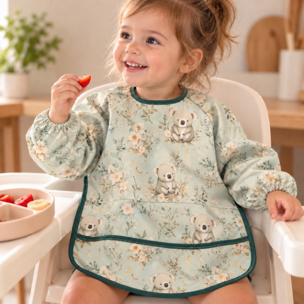 Producto - Babero de tela impermeable con mangas y bolsillo 12 a 36 meses - 9