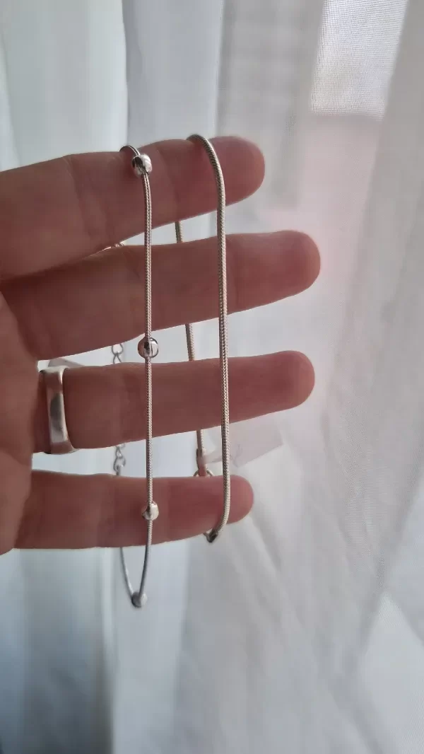 Producto - Pulsera acero blanco cola de serpiente 2 modelos