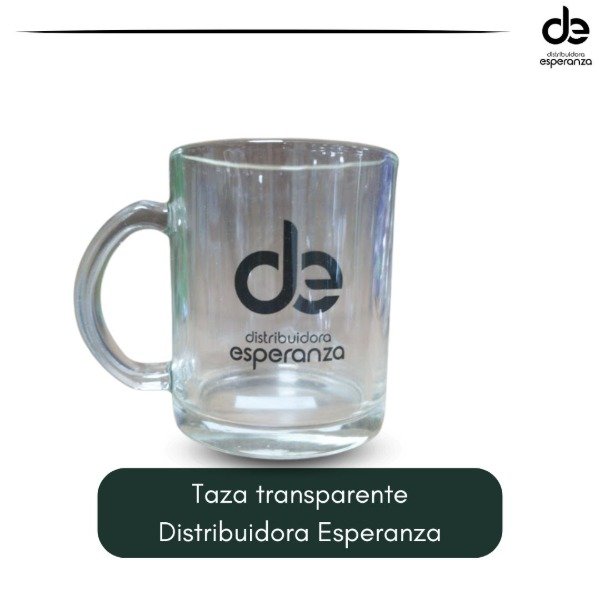 Producto - Taza transparente de vidrio Distribuidora Esperanza