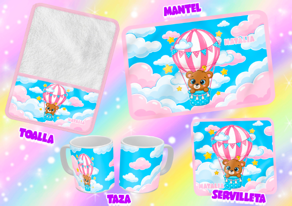 Producto - SET DE 4 ELEMENTOS OSITO EN GLOBO