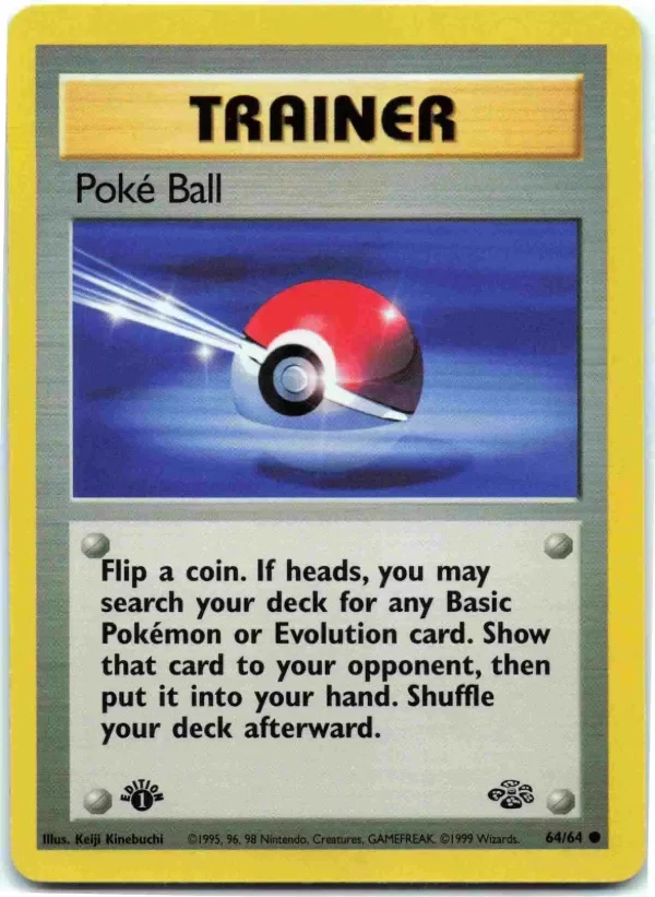 Producto - Poke Ball Common Jungle JU Trainer 1st Edition 64/64 1999