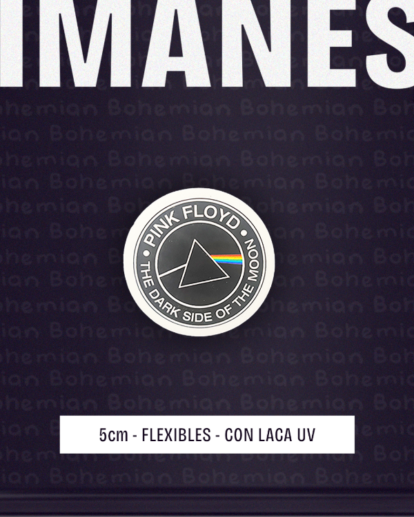 Producto - Iman DARK SIDE OF THE MOON con LACA UV - Pink FLoyd