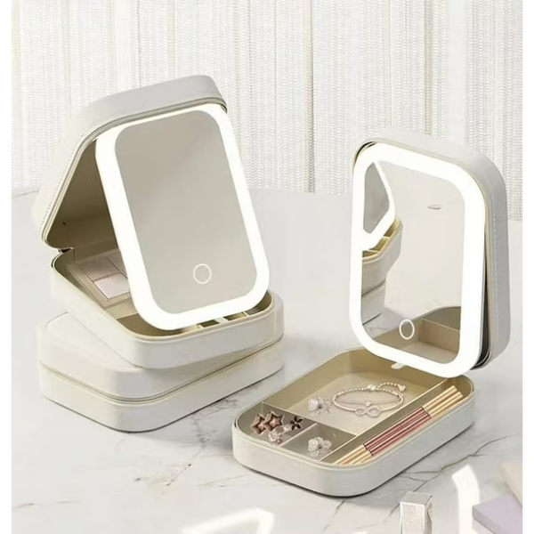 Producto - Alhajero Organizador con espejo led cálida fría neutra