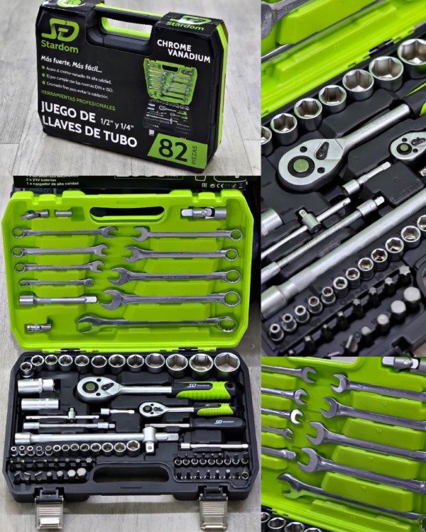 Producto - Juego de llaves de tubo x 82pcs.