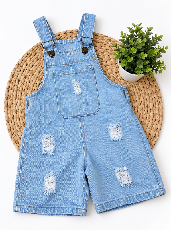 Producto - JARDINERO MOM ROTURAS UNISEX CELESTE