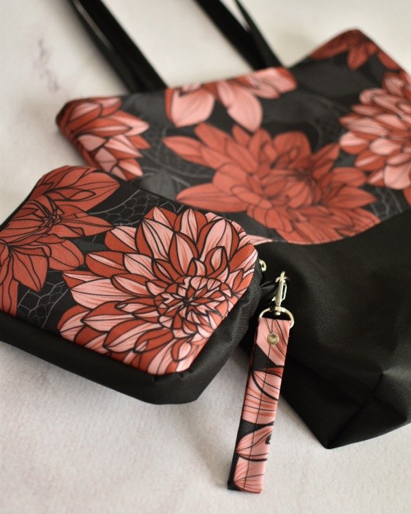 Producto - Set DALIAS ROJAS Tote + neceser