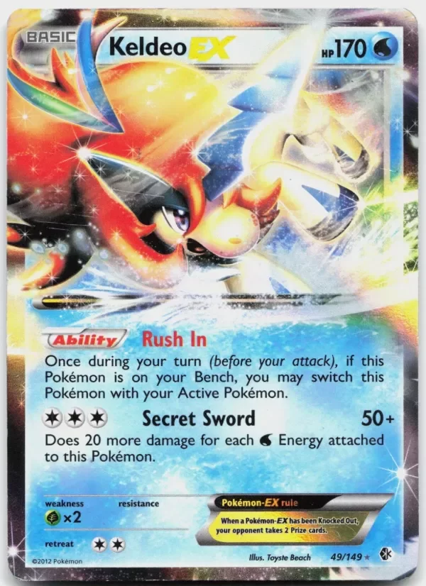 Producto - Keldeo EX 49/149 Holo EX Rare Boundaries Crossed Pokemon