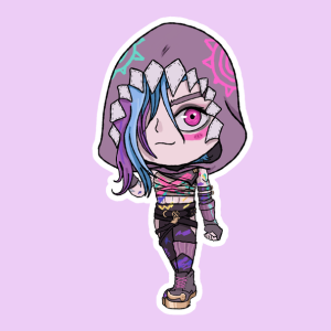 Producto - Stickers en Vinilo - Arcane - Jinx 2