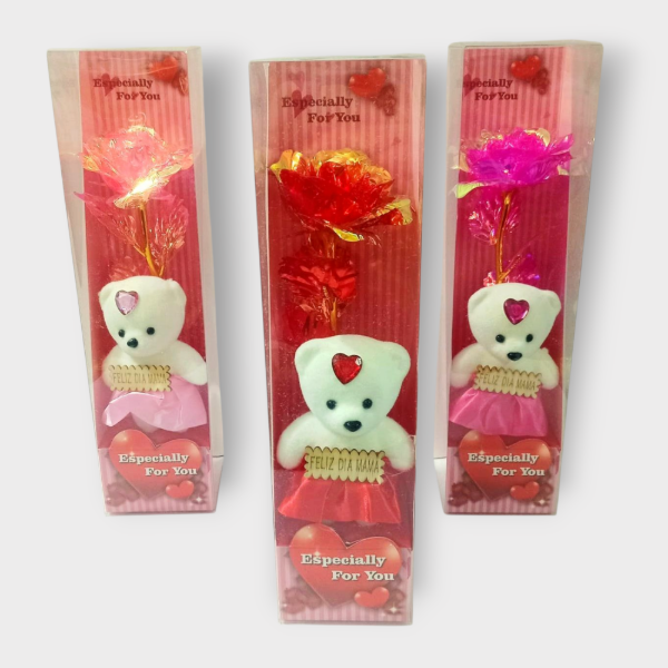 Producto - Rosa mas Osito en Caja