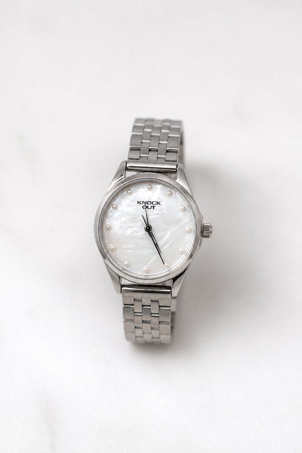 Producto - Reloj KNOCK OUT plateado, fondo blanco - 0