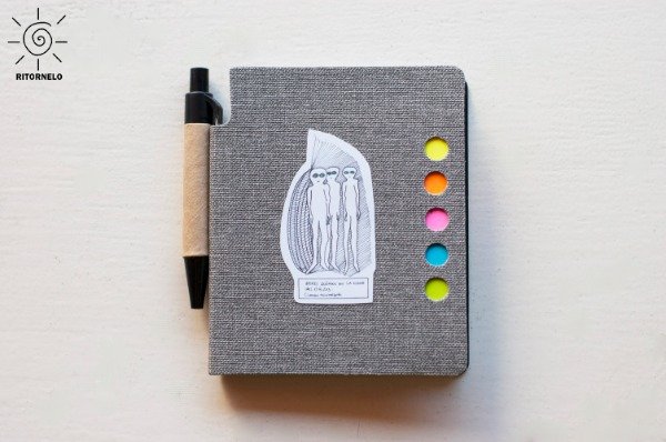 Producto - Libreta de cartón ecológico con notas autoadhesivas