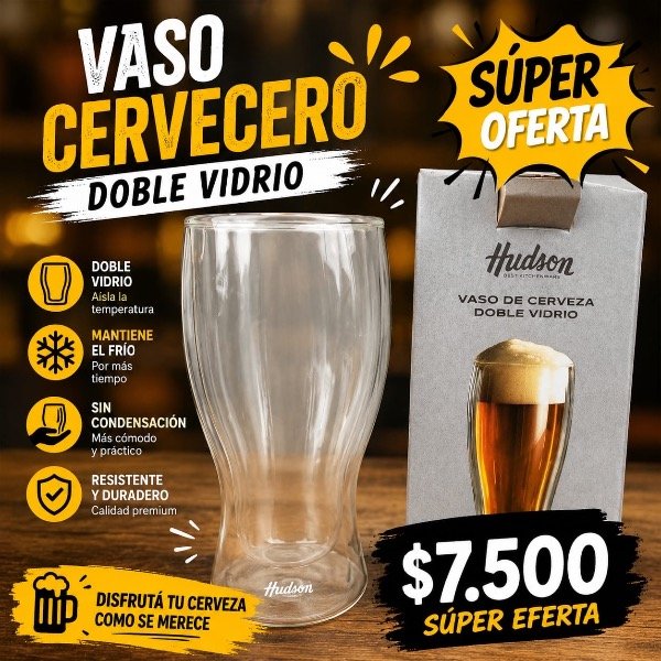 Producto - Vaso cervecero doble vidrio - 0