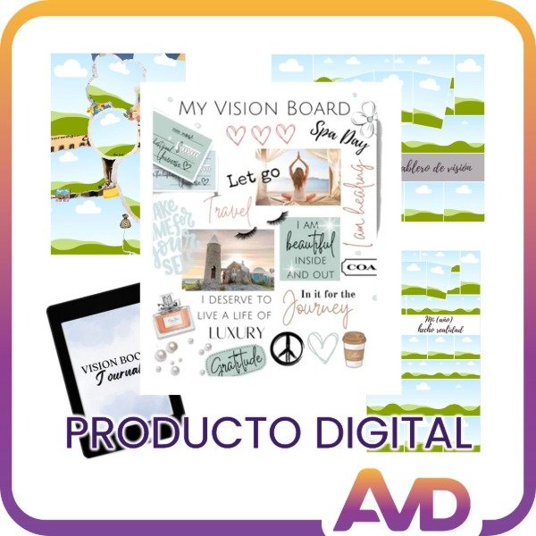 Producto - Vision Board Tablero De Visión Archivo digital