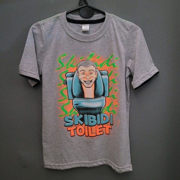 Remera manga corta infantil Skibidi Toilet