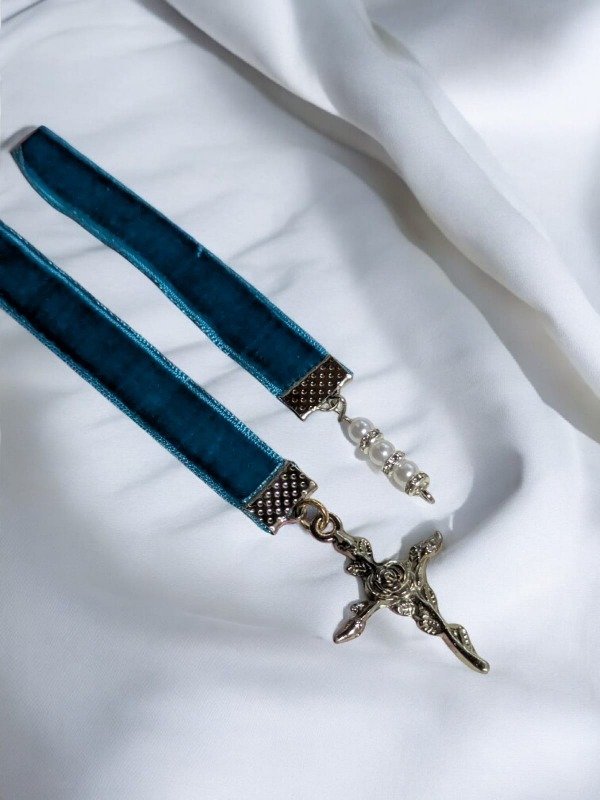 Producto - Señalador cruz en flor